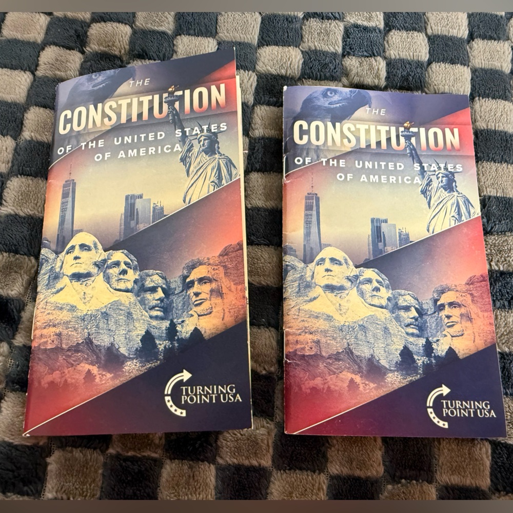 Set of 2 Charlie Kirk TPUSA US Constitution